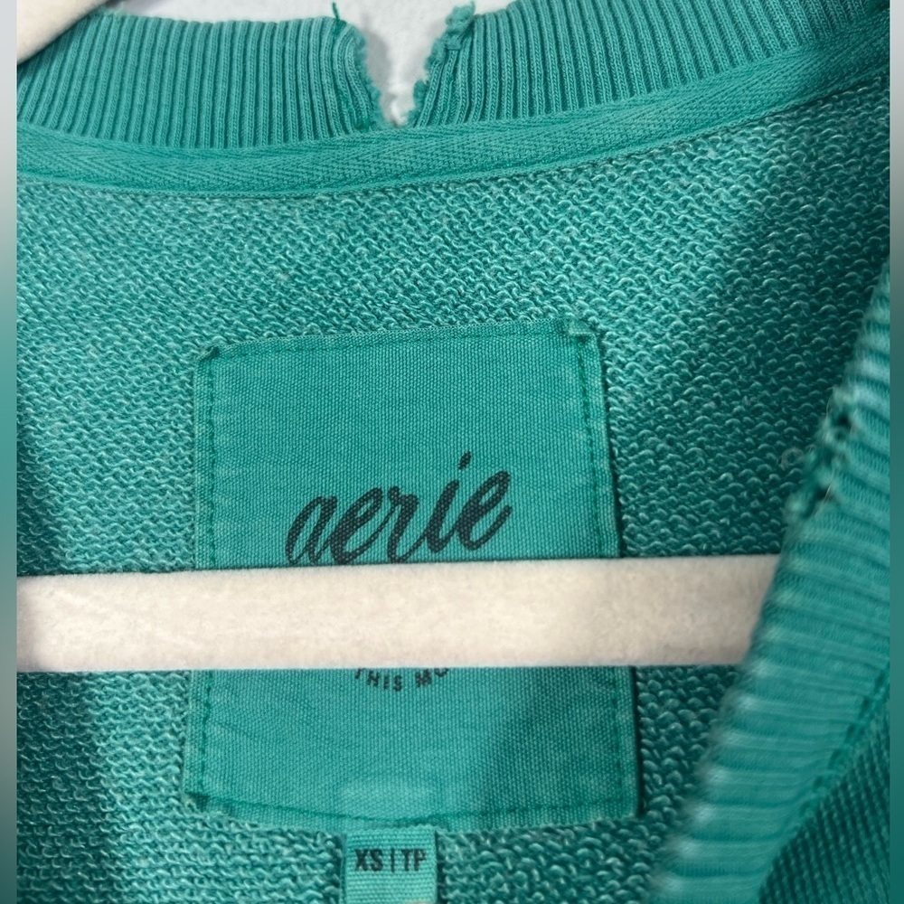 Aerie The Chill Crew Sweatshirt “Some Personal Space?” XS - Picture 8 of 9